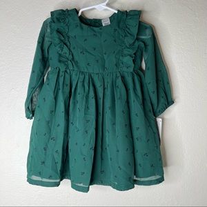 Carters Green Holiday Dress NWT 18 months